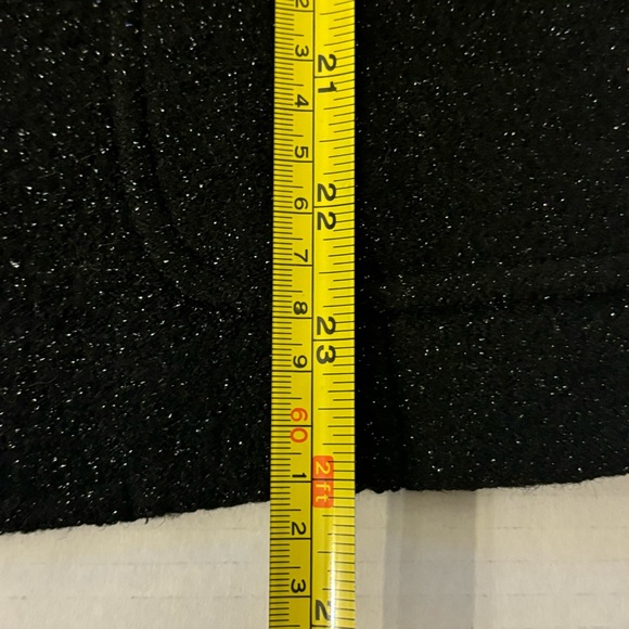 Talbots Women's Blazer Black/Metallic Jacket-Wool Blend-8 Petite-Ruffle-Warm - Picture 11 of 12